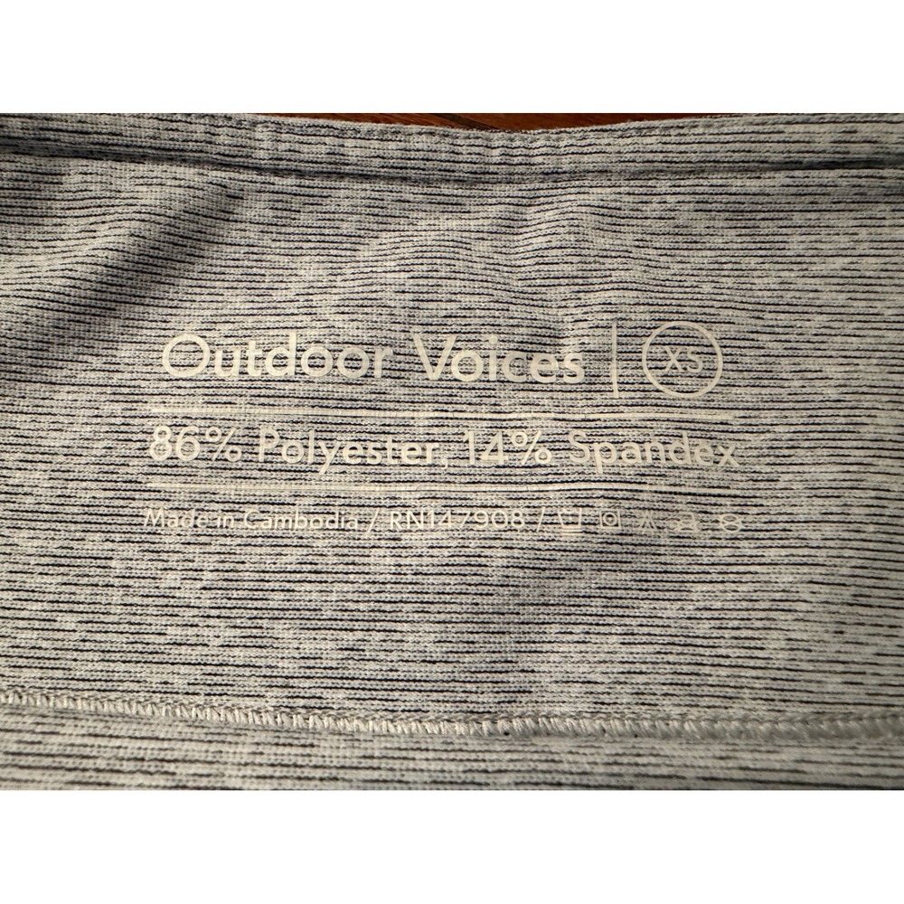 Outdoor Voices Colorblock Leggings XS Ivory Gray High Rise Athletic Yoga Pants - Picture 2 of 5